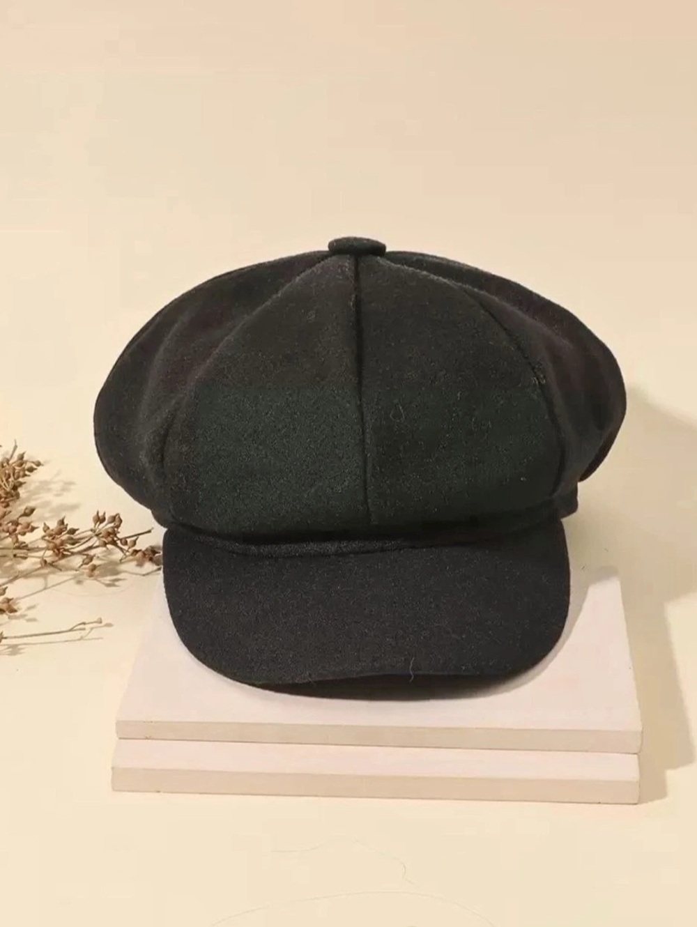Black Newsboy Hat Like New